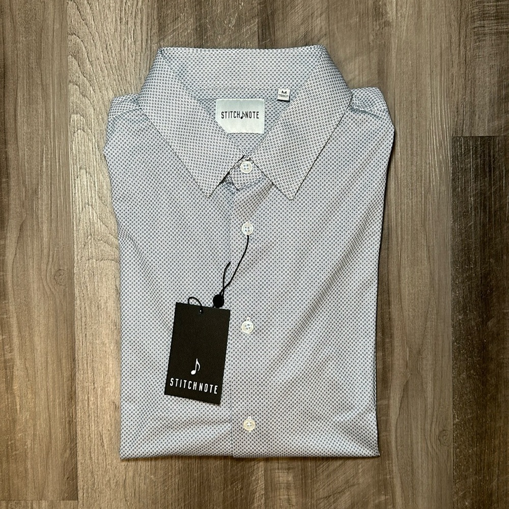 Stitch Note Long Sleeve Button Down - Medium